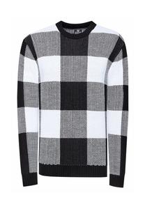 Вязаный свитер с клетчатым узором RUSTY NEAL, черный