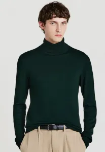 Однотонный свитер с высоким воротником Calliope, Verde Bosco
