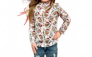 Топ из разноцветной сетки с лицом Санты Sterling Kreek, Multi