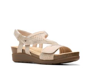 Сандалии Clarks Calenne Carmen Wedge Sandal, Rose Gold Metallic