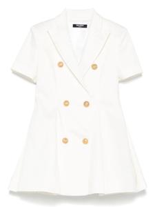 Платье строгого кроя Balmain Kids, белый