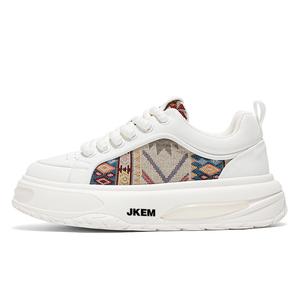 JKEM Антискользящие и износостойкие низкие повседневные туфли для мужчин с эффектом увеличения роста - белый хаки, цвет White Khaki