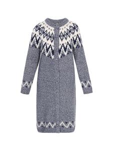 DreiMaster Женский кардиган темно-синего цвета с разноцветными вставками