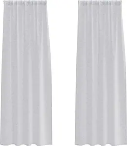 Шторы из вуали , 2 шт., светло-серые, 245 x 140 см, полиэстер vidaXL