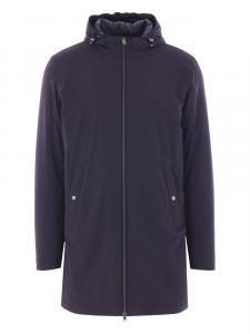 Легкое пальто с капюшоном Herno, синий