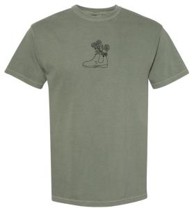 Рубашка из цветочного сапога с мхом Comfort Colors, moss