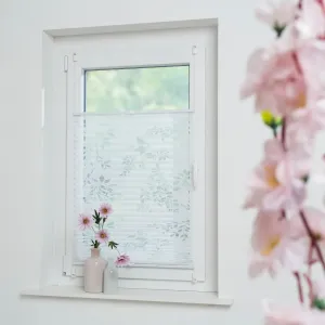 Жалюзи Plissee Ausbrenner Blatt защита от света, установка без сверления Liedeco, белый