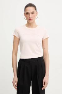 Хлопковая футболка Armani Exchange, розовый