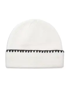 Вязаная шапка с обметочным швом - эксклюзив Aqua, белый