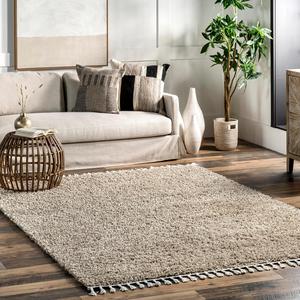 nuLOOM Neva современный ковер 239 x 331 см с бахромой и длинным ворсом, Beige