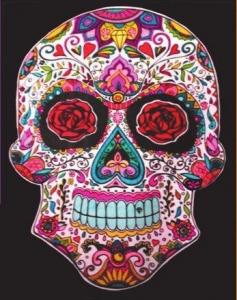Раскраска Бархат, череп Painting Velvet