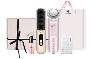 Утюжок для выпрямления и завивки волос EKDO с отрицательными ионами, бережный для домашнего использования, компактный и портативный flat iron KD3820+KD9960 KSKIN