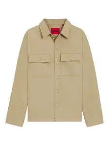 Рубашка на пуговицах Hugo, коричневый