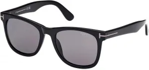 Мужские поляризованные солнцезащитные очки Tom Ford Kevyn Kevyn, дымчато-дымчатые, квадратной формы, FT1099-N 01D 52, глянцево-черные, Shiny Black