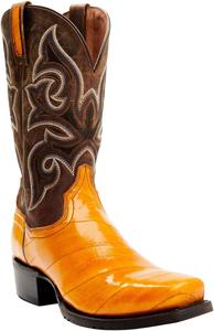 Мужские экзотические вестерн-сапоги Dan Post из угря с квадратным носком - Dps701, коричневый