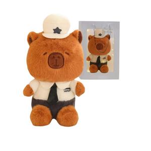Плюшевая игрушка капибара bee police капибара плюшевая кукла 25 см высота Fat Fat Dragon