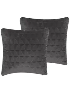 Декоративная подушка Beliani 2er Set Deko LALAM, серый