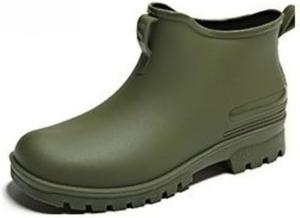 Женские ботинки на лодку водонепроницаемые, ботинки до щиколотки от дождя, противоскользящие резиновые рыбацкие ботинки, обувь для работы на улице и садоводства Hhhchpm, Green