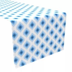 Настольная дорожка, 100 % хлопок, 16x72 дюйма, светло-голубой дизайн Ikat