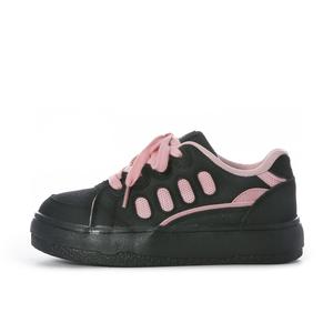 Легкие, противоскользящие и износостойкие женские кроссовки Cob с низким верхом Cobx, Black Pink