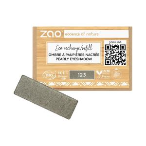 Тени для век и праймер Zao Pearly Eyeshadow Refill, 123 Pearly Grey Khaki / 1,3 g