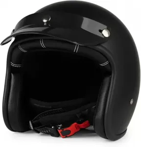 Полушлем с сертификатом ECE, шлем-джет, ретро-шлем для мотоцикла, шлем для скутера, открытый шлем со съемным козырьком, винтажные мотоциклетные полушлемы, шлем для скутера для мужчин и женщин YuanLiang, 1