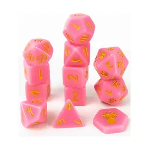 Набор Poly — розовый с золотом (12), Poly Sets - Assorted (Kraken Dice)