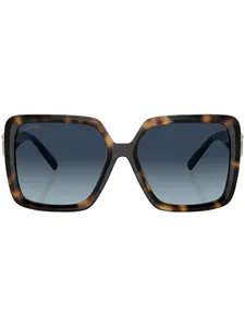 Солнцезащитные очки в массивной оправе с логотипом Tiffany & Co, зеленый