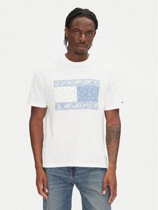 Футболка свободного кроя Paisley Flag DM0DM20810 Tommy Jeans, экрю