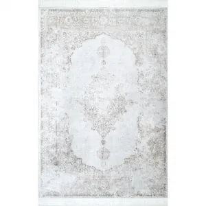 Ковер Vintage Medallion Cantrell Fringe Area Rug nuLOOM, 122x183 см, светло-бежевый