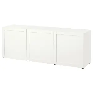 Комбинация для хранения, белый, 180x42x65 см, HANVIKEN BESTÅ IKEA