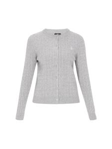 DreiMaster Женский кардиган светло-серого меланжевого цвета