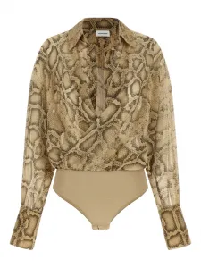 Боди с принтом под питона Paloma The Andamane, нейтральный