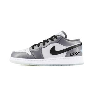 Jordan Air 1 Slip Resistant Low top детские баскетбольные кроссовки Silver для подростков