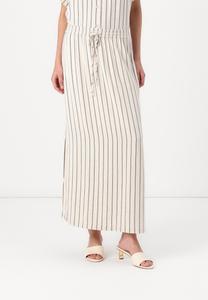 Юбка макси SLFVIVA STRIPED ANKLE SUN Selected Femme, серо-коричневый