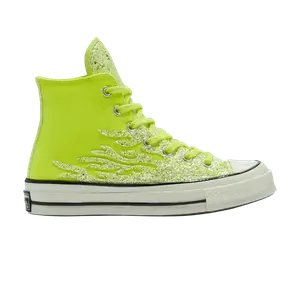 Кроссовки Converse Wmns Chuck 70 High, Archival Glitter Flame - Lemon Venom