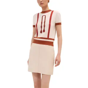 Футболка Women's Beige HERMES, бежевый