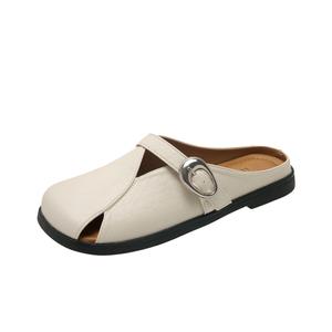 Тихие, устойчивые к запахам и истиранию сандалии с закрытым носком для женщин Puppytown, Ecru