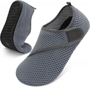 BARERUN Обувь для водных видов спорта на босу ногу с быстрой сушкой, аква-носки для плавания, пляжа, бассейна, серфинга, йоги для женщин и мужчин, серый