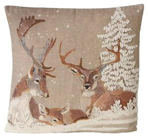 Диванная подушка Boltze Home Feliz mit Hirschmotiv, 45x3x45 см, коричневый