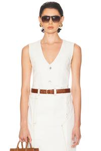 Джинсовый жилет Victoria Beckham, Washed White