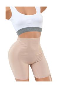 Трусы для велоспорта, вырезанные лазером, без подола, длинные трусики с высокой талией, 2 шт. в упаковке Albertkreuz, бежевый