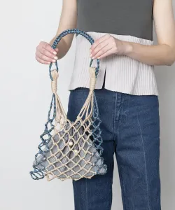 Сумка-шоппер из макраме с чехлом Tricot, цвет 82Beige