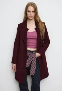 Короткое пальто с ворсом Stradivarius, Dark Red