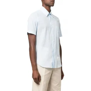 THOM BROWNE Рубашка мужская Blue Lapel Moderate Others