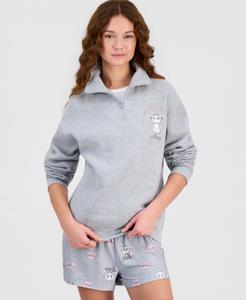 Детская флисовая толстовка Marie с застежкой-молнией на четверть длины ко Дню святого Валентина Disney, Lt Heather Grey