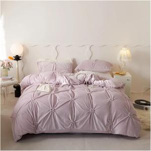 Generic Комплект постельного белья из вельветового флиса с трехмерной стежкой