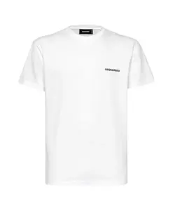 Хлопковая футболка с миланским принтом Dsquared2, белый