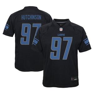 Джерси Detroit Lions Aidan Hutchinson черное Nike