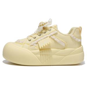 Легкие и дышащие низкие утепленные скейтерские кроссовки с флисовой подкладкой Women's Georgina Goodman, желтый